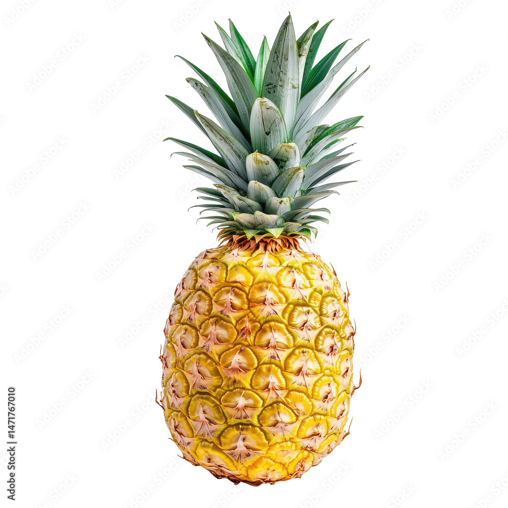 Fototapeta premium Ripe pineapple, vibrant colors