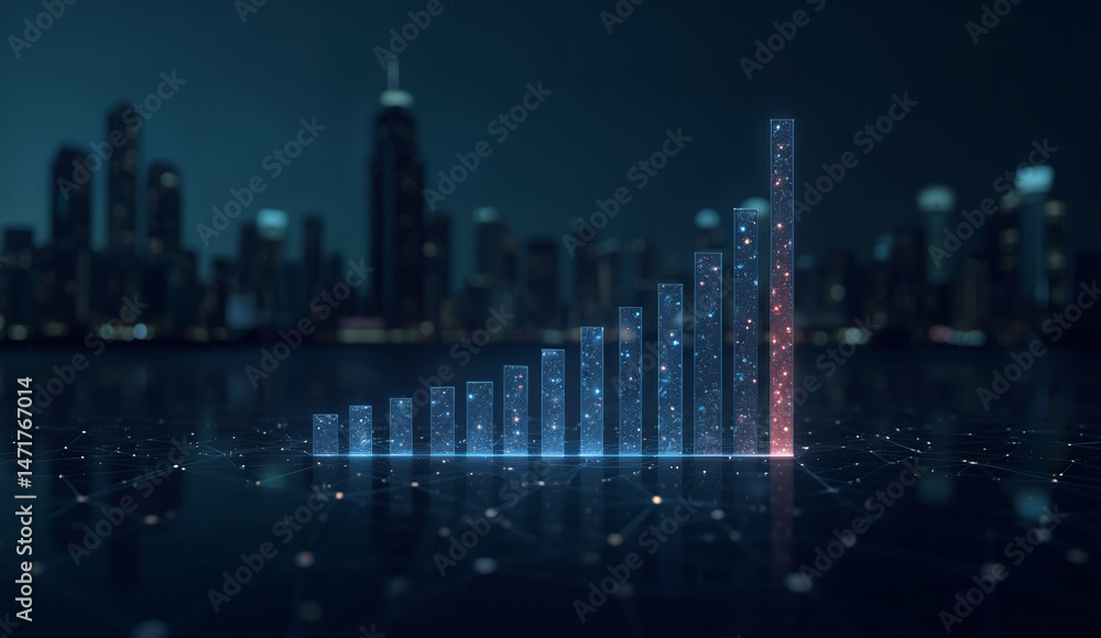 Obraz premium Data Visualization in Future Cities