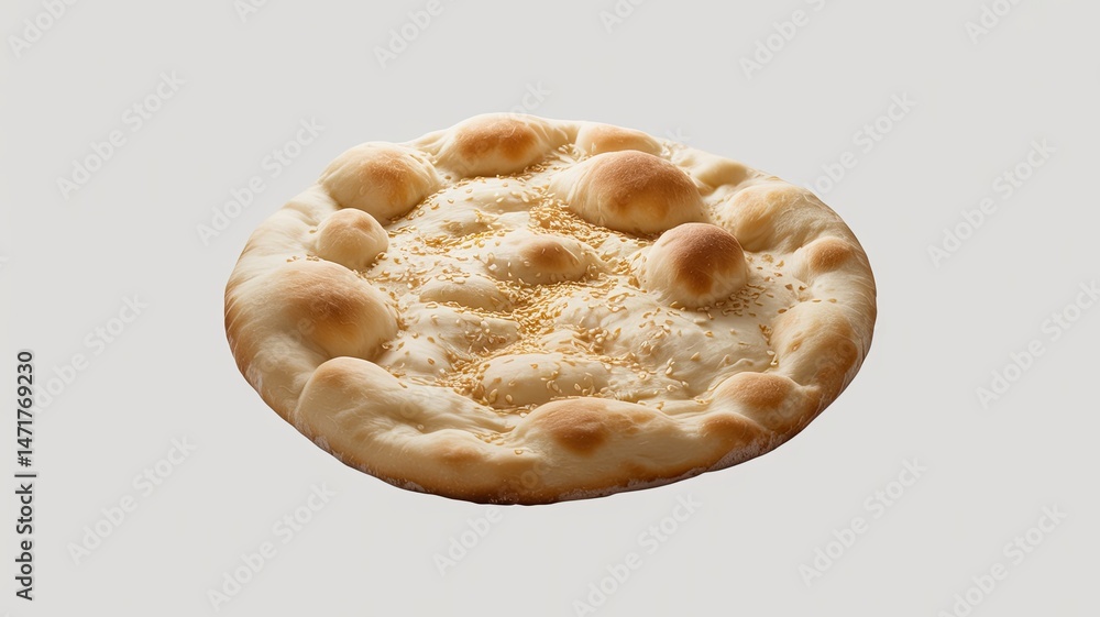 Traditional Indian Naan Bread Isolated on White Background, Soft and Fluffy Flatbread for Authentic Cuisine and Culinary Use Traditional Indian Naan Bread Isolated on White Background, Soft and Fluffy Flatbread for Authentic Cuisine and Culinary Use