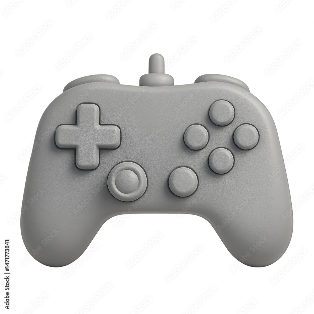 3D Rendered Grey Game Controller 3D Rendered Grey Game Controller
