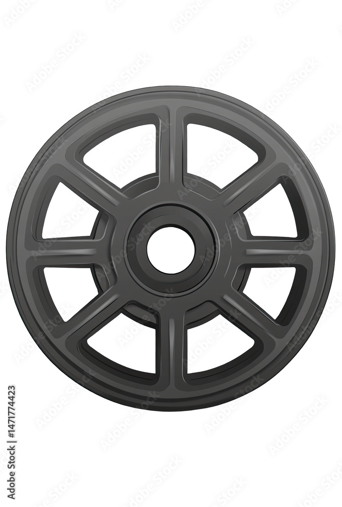 Obraz premium Gray wheel, segmented design