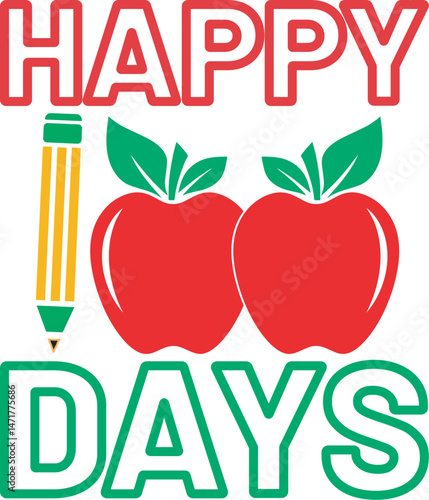 This vector illustration features a fresh apple and a set of various fruits, embodying a healthy food concept