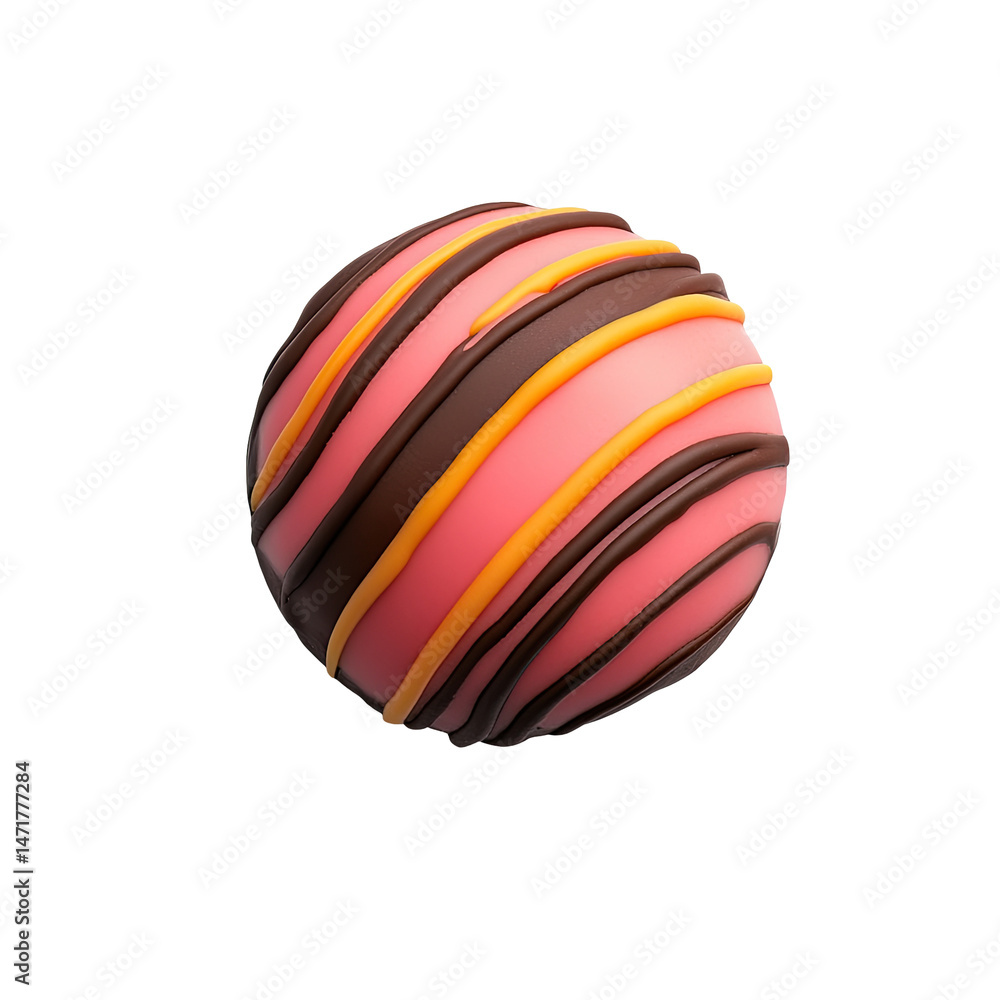 Round candy with swirled colors Round candy with swirled colors