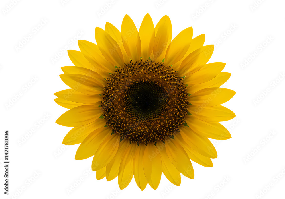 Fototapeta premium Sunflower Image HighResolution Yellow Sunflower Photo on Transparent background