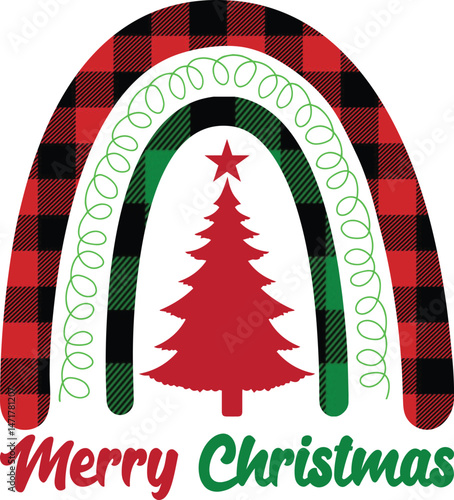 christmas card with christmas tree