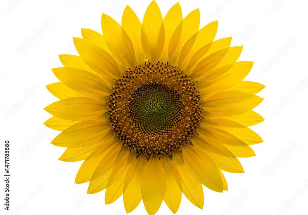 Fototapeta premium Beautiful Sunflower Image HighResolution Flower Photo on Transparent background