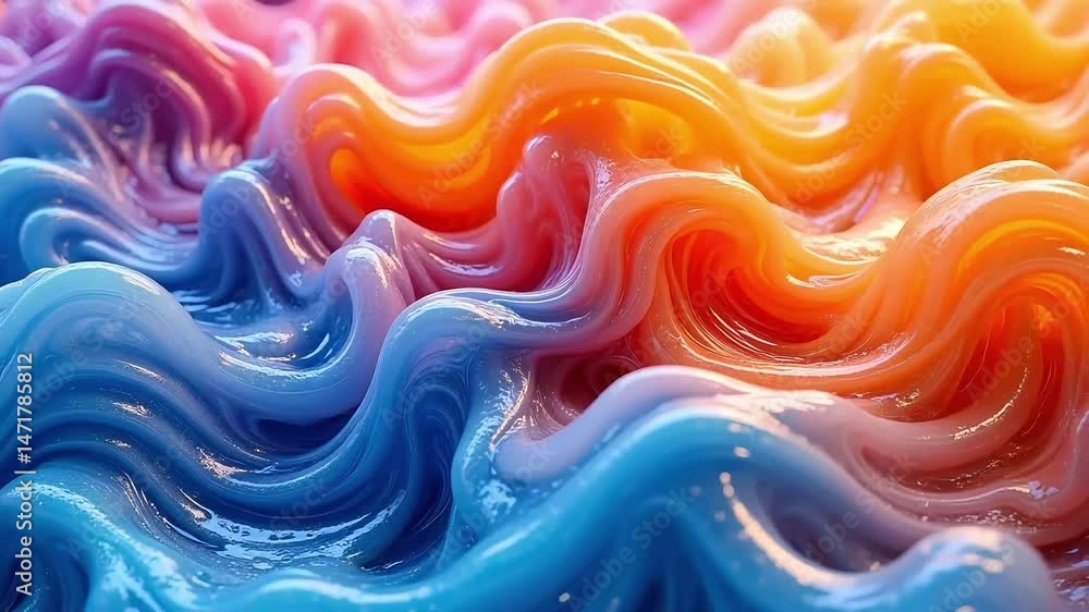 Abstract Colorful Liquid Waves Flowing Seamlessly A mesmerizing texture of vibrant blue orange hues creating dynamic fluid motion ideal for backgrounds Abstract Colorful Liquid Waves Flowing Seamlessly A mesmerizing texture of vibrant blue orange hues creating dynamic fluid motion ideal for backgrounds