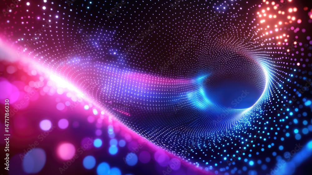 Abstract Neon Tunnel: A Symphony of Light and Color Abstract Neon Tunnel: A Symphony of Light and Color