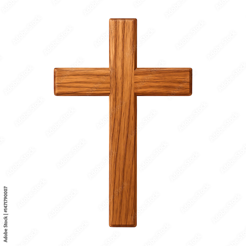Wooden cross on transparent background Wooden cross on transparent background