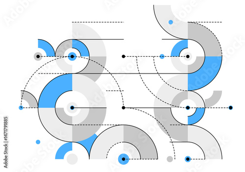Abstract tech engineering draft vector background, mechanical blueprint technology digital system, engine draw mechanism wallpaper.