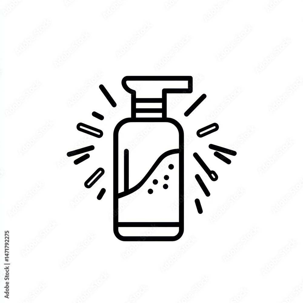 Liquid soap bottle icon, clean background, hygiene Liquid soap bottle icon, clean background, hygiene