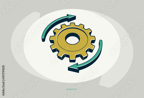 Workflow concept poster, ge...