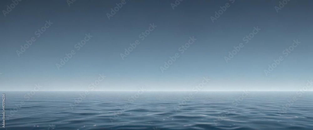 Obraz premium Smooth, ethereal light blue gradient, evoking tranquil ocean depths Abstract, calming texture , cool, tranquility