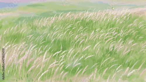 Pastel Petal Flow meadow isolated watercolor vector illustration svg