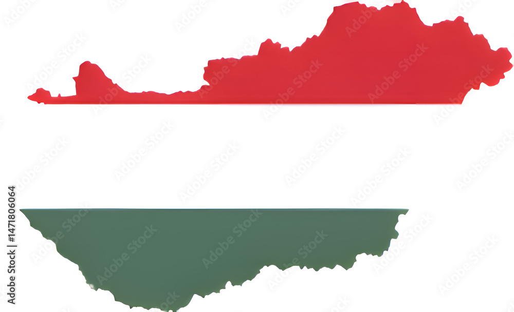 Hungary flag map Hungary flag map