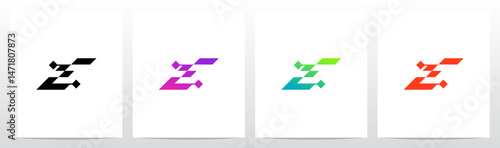 Cyber Science Fiction Modern Initial Logo Design E