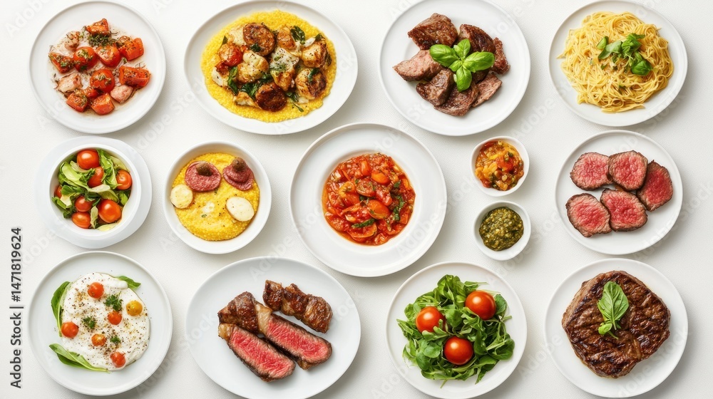 Diverse gourmet dishes Diverse gourmet dishes