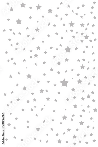 Vector background with silver stars. Cute illustration for print, wallpaper, packaging, scrapbooking, postcards