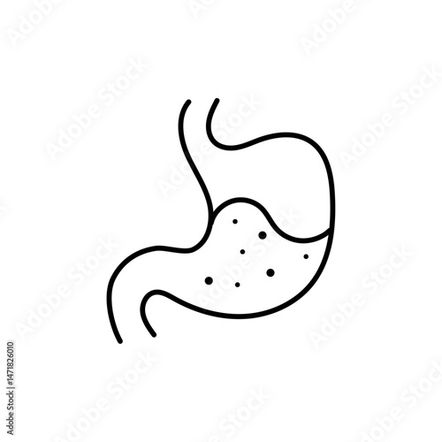 Acid reflux icon,acid stomach vector icon 