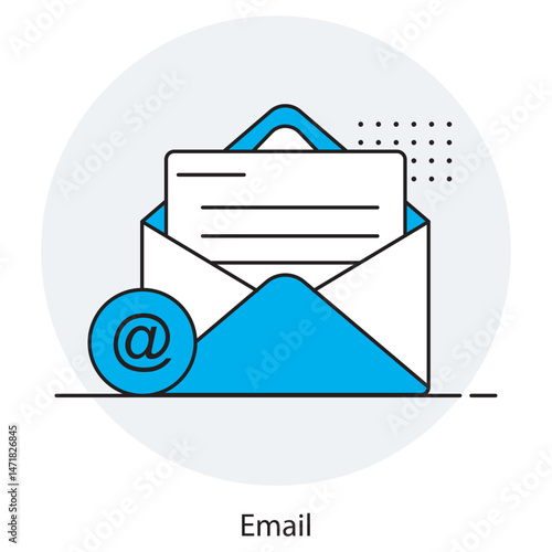 Email icon, Smart Mail Fast, Secure & Organized Communication, Inbox Power Streamline Your Messaging Experience, vector