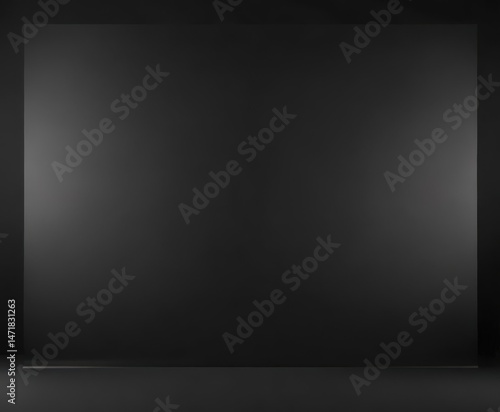 Sleek black paper backdrop with a soft sheen  Elegant, smooth finish ,  surface, black paper
