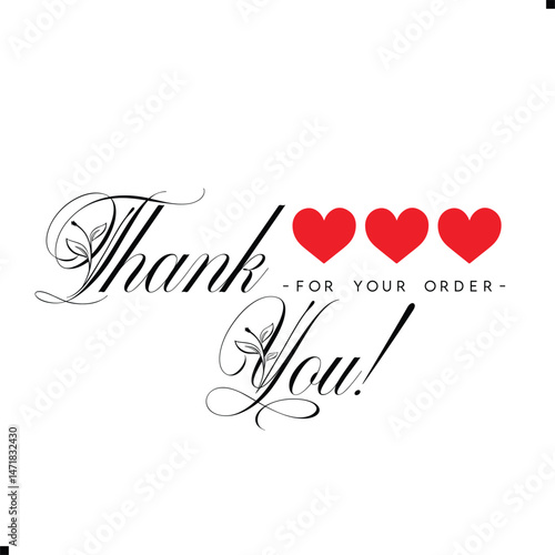 Thank You for Your Order. Elegant Thank You for Your Order Design with Stylish Graphics. Sophisticated Thank You for Your Purchase Image with Modern Elements. Chic Thank You for Your Order Graphic
