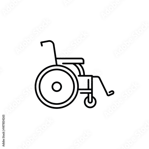 Wheelchair icon. Simple wheelchair icon for social media, app and web design. Vector illustration.