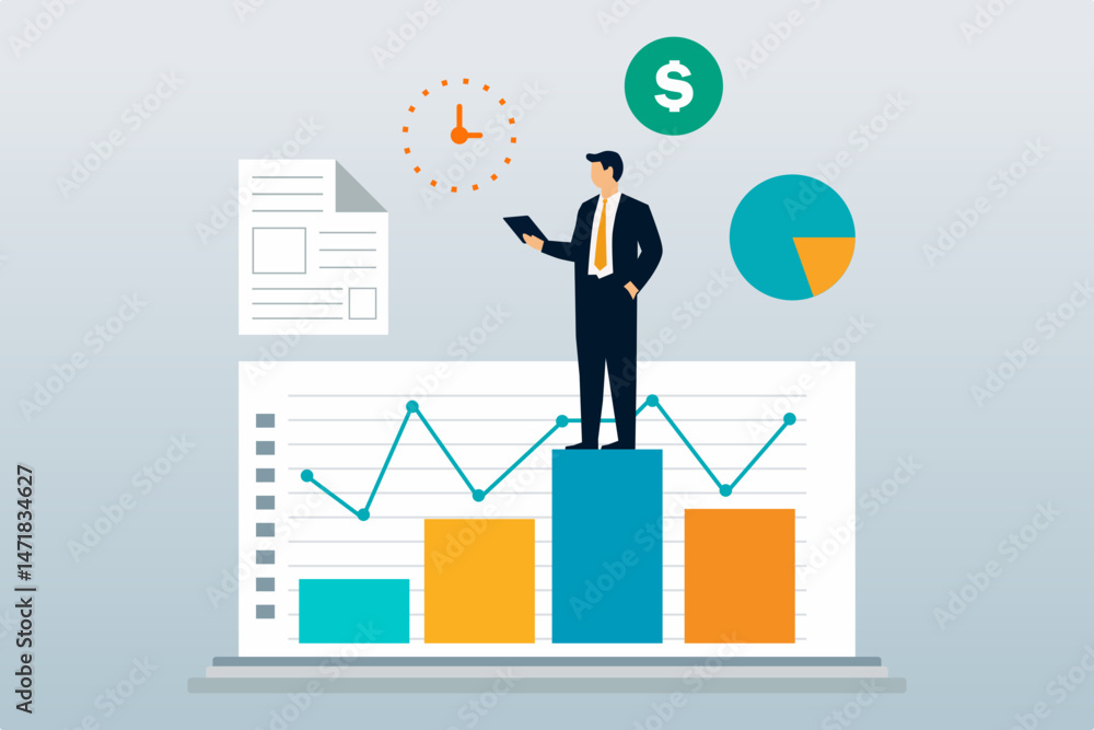 Obraz premium finance investment vector graphics