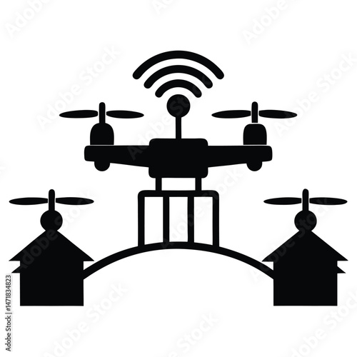 Autonomous drone fleet scanning smart farm grids