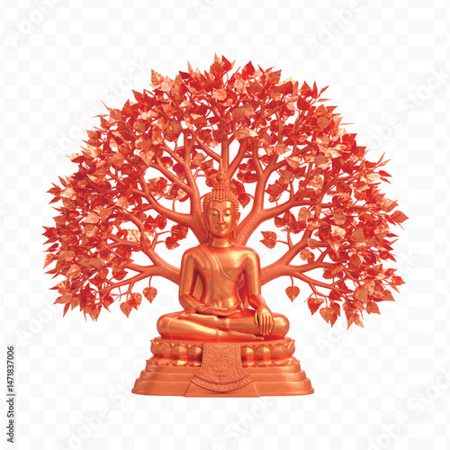 buddha statue isolated on white
