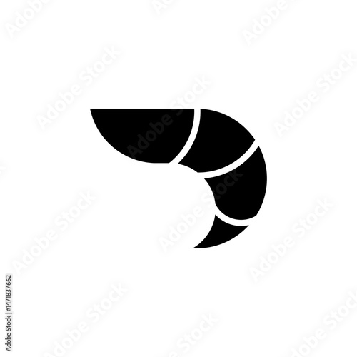 shrimp, seafood icon vector sign