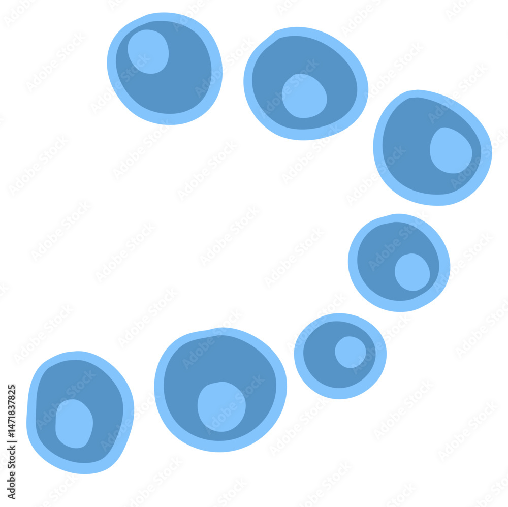 Secreting Cytokines Illustration Secreting Cytokines Illustration