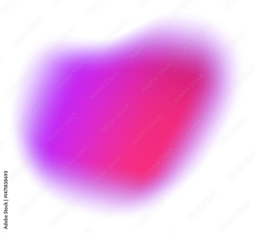 Obraz premium Abstract blurred pink shape. Mesh fluid liquid element. Soft light holographic blob. Neon blend vibrant figure