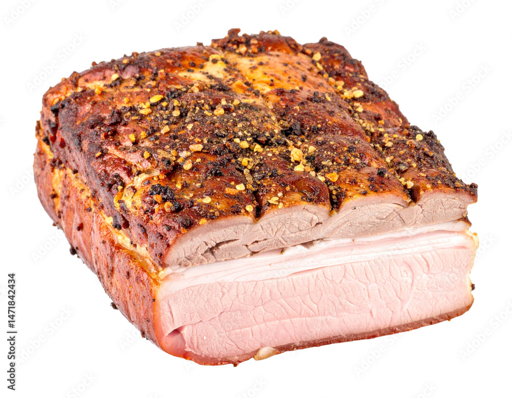 Pork Belly Isolated Premium Cut of Meat Food Ingredient Transparent Background PNG