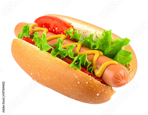 Delicious Hotdog Isolated on Transparent Background Perfect for Food Illustrations and Design