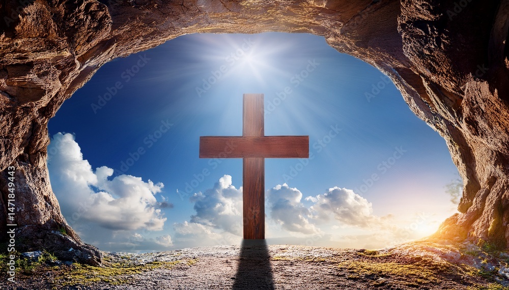 cross on the rock