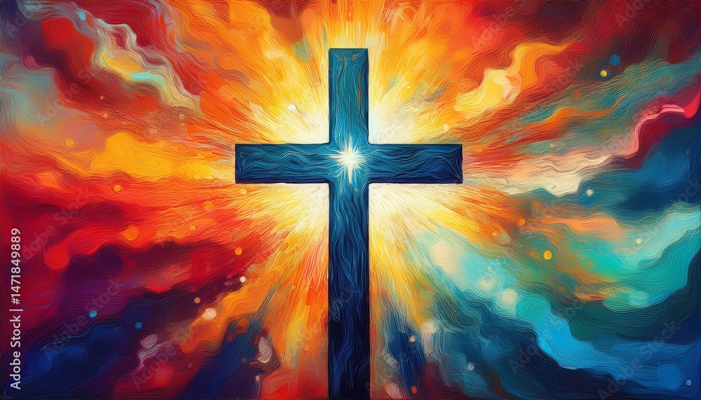 cross on the sky