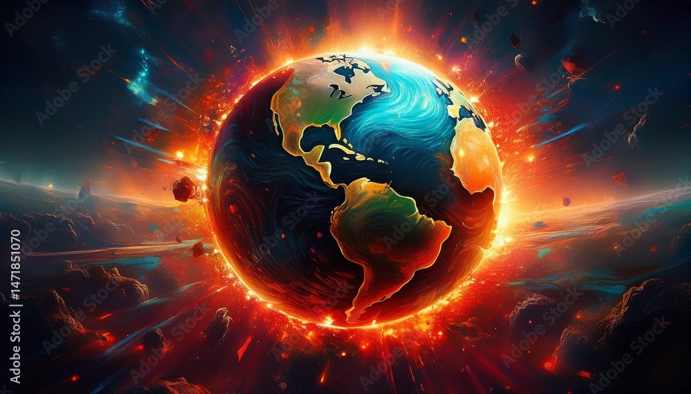 earth and sun