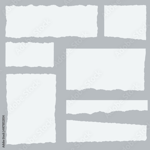 set of torn paper