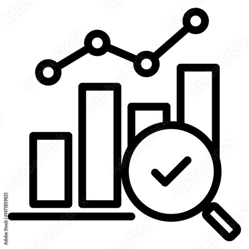 Analitics icon in vector illustration
