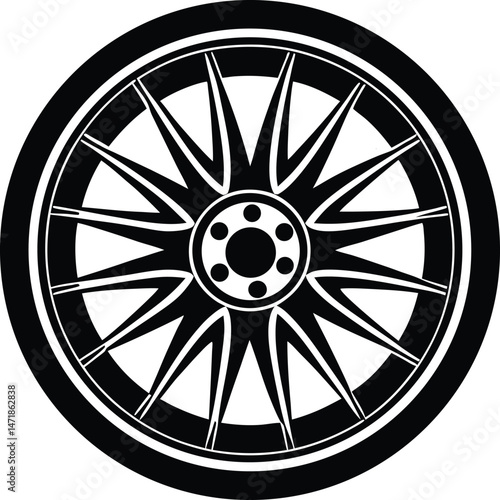 car wheel icon over white background, vector illustratrion design