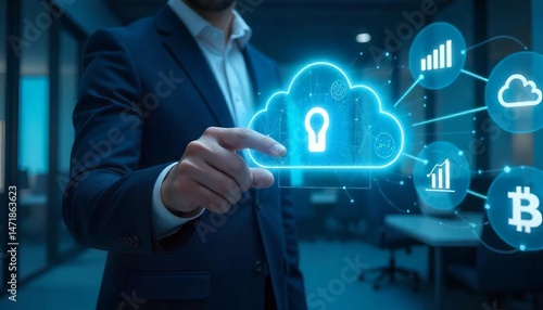 Digital Transformation in Business with Holographic Interface and AI Technology
