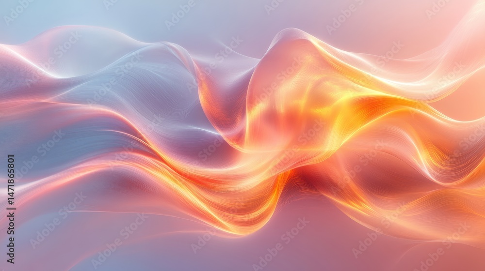 Fototapeta premium Calming abstract luminous waves