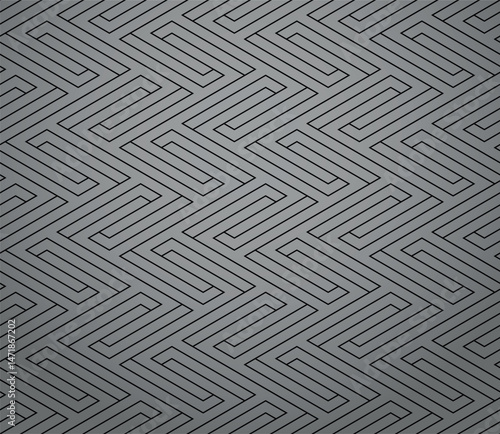 Abstract geometric pattern. A seamless vector background. Gray and black ornament. Graphic modern pattern. Simple lattice graphic design