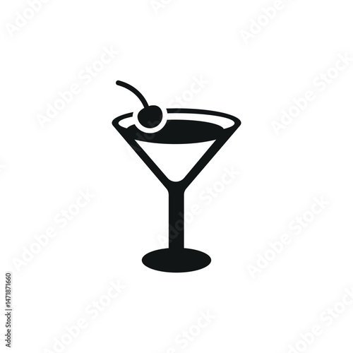 Martini glass icon. Simple martini glass icon for social media, app and web design. Vector illustration.