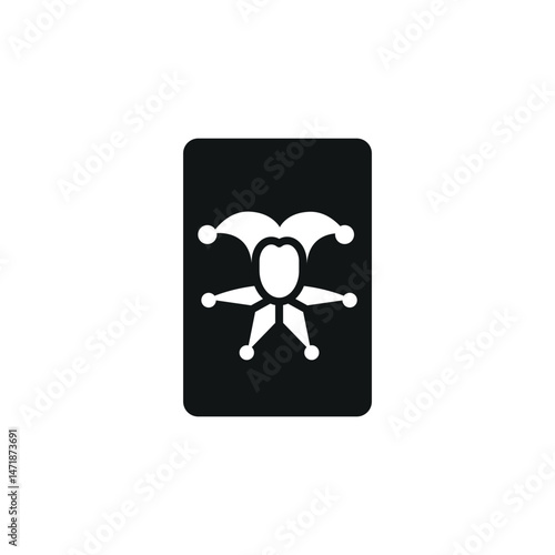 Joker card icon. Simple joker card icon for social media, app and web design. Vector illustration.