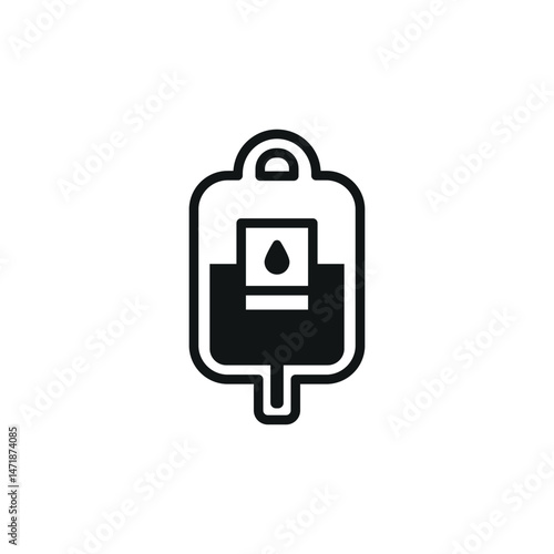 Blood transfusion icon. Simple blood transfusion icon for social media, app and web design. Vector illustration.