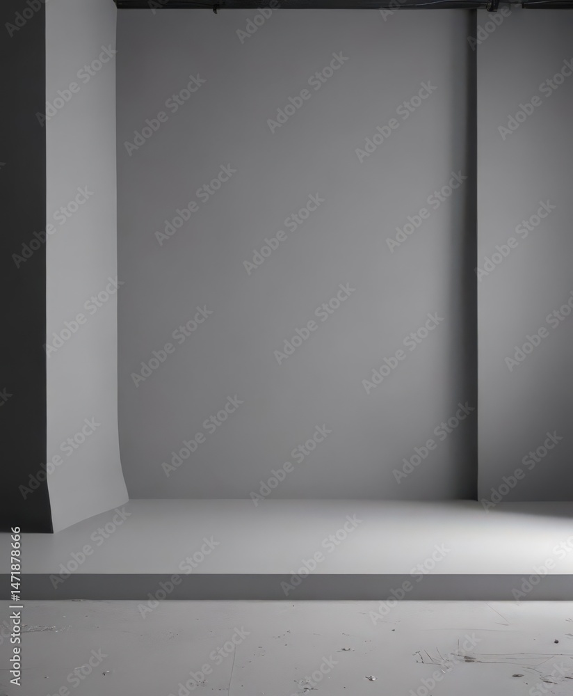 Obraz premium Minimalist grey studio backdrop Ideal for product photography , object, photo