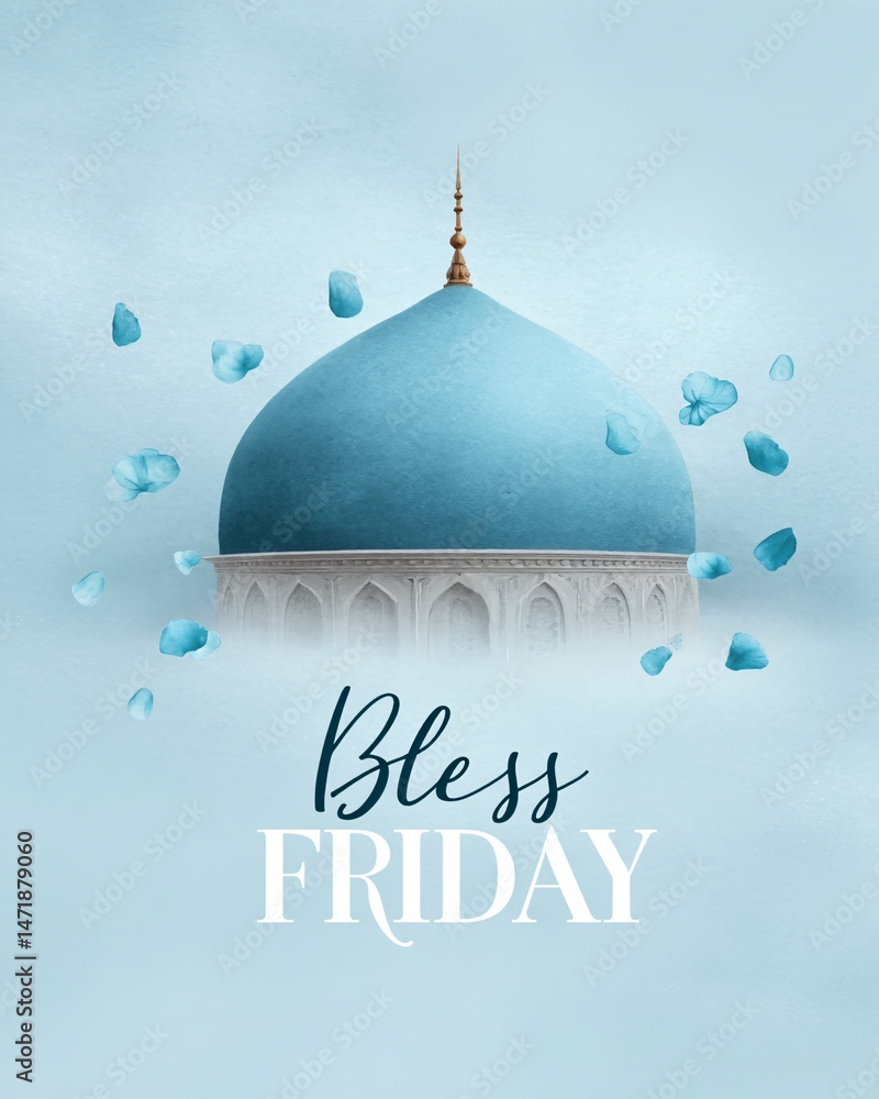 Bless Friday with a Serene Blue Dome