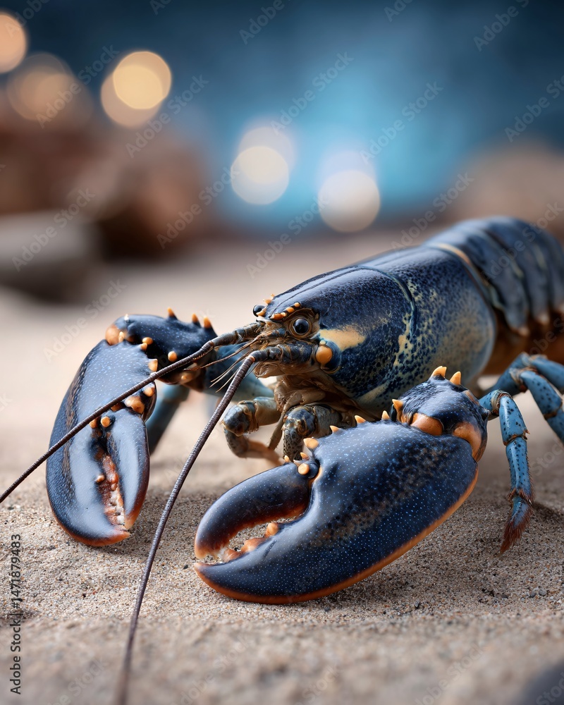 Close-up of a Lobster on the Beach